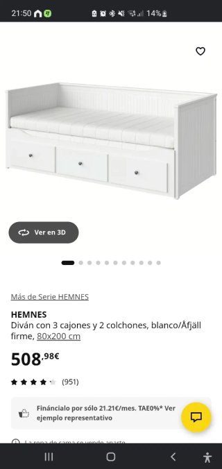 Cama nido blanca con cajones Ikea