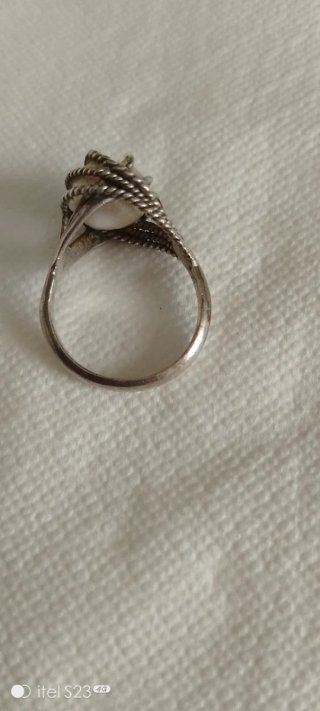 Anillo Plata Hecho a Mano Perla