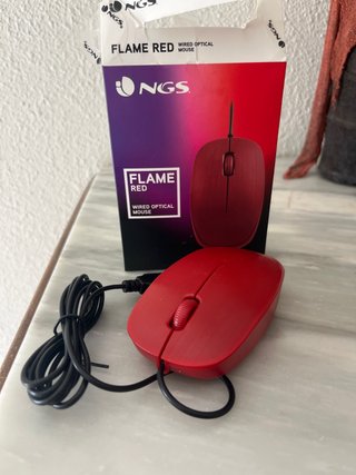 Ratón NGS Flame Red Óptico USB