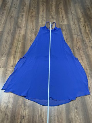 Elegante vestido largo azul