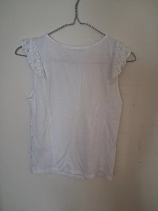 Camiseta Stradivarius Blanca Talla S