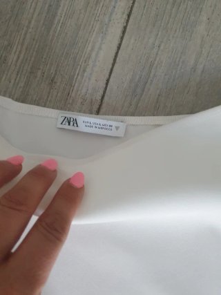 Falda Zara blanca