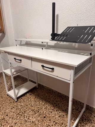 Scrivania (120x50 cm) + Supporto per laptop