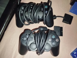 Consola PlayStation 2 + juegos+mandos+soporte