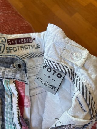 Bermudas a cuadros de niños 8 años ajustables