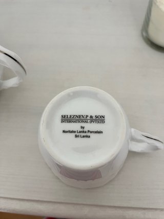 Juego Tetera y Taza Tinglish Porcelana