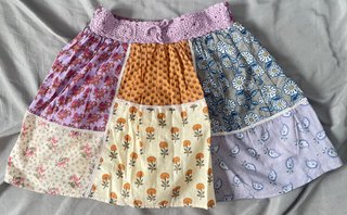 Falda Patchwork Multicolor Talla Única