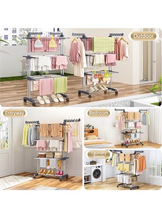 Stendino 4 Ripiani Upgrade St Grigio/Blu