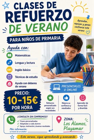 Clases particulares presenciales u online primaria