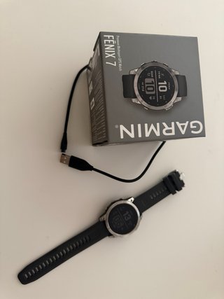 Reloj Garmin Fenix 7 Plata y Negro