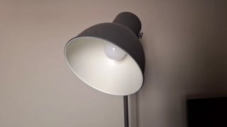 Lámpara de pie Hektar Ikea Metal Gris