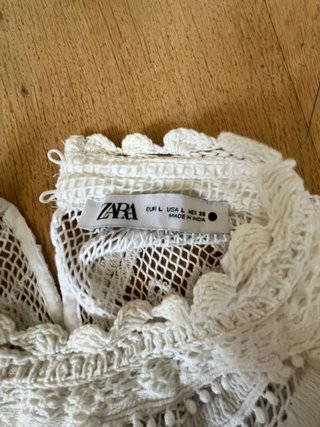 Camisa Zara Niña Talla L Encaje