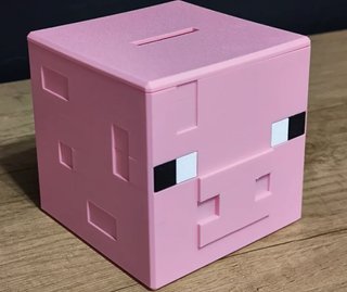 Hucha Cerdo Minecraft Rosa