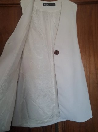 Chaleco ZARA Talla S Blanco