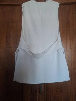 Chaleco ZARA Talla S Blanco