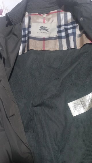 Gabardina Burberry Verde Multicolor