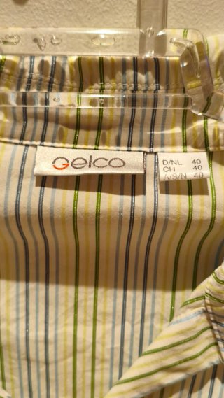 Camisa vintage de rayas amarillas