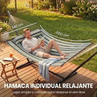 Hamaca de Jardín Portátil con Soporte