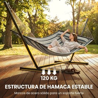 Hamaca de Jardín Portátil con Soporte