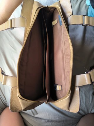 Bolso PIQUADRO Cuero Camel Palid Original