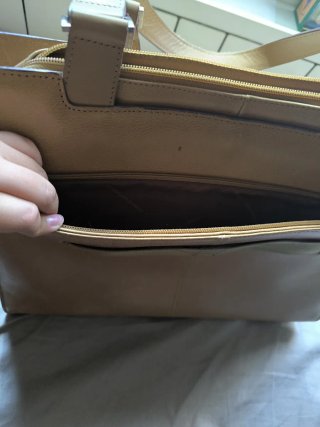 Bolso PIQUADRO Cuero Camel Palid Original