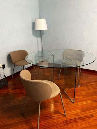 Set 6 sedie tessuto beige