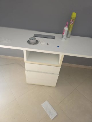 Escritorio largo blanco