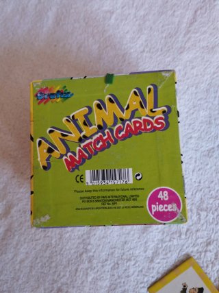 Juego de memoria animales inglés
