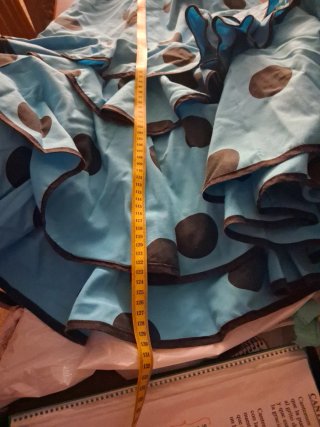Traje Flamenca Turquesa Lunares Negros