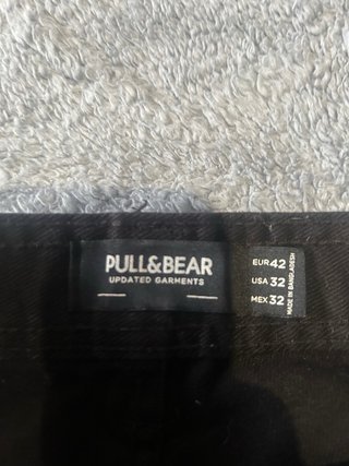 Pantalón cargo Pull&Bear negro baggy