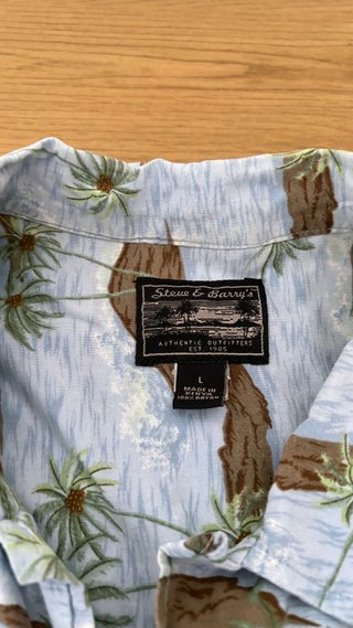 Camisa Hawaiana Estampada Palmeras