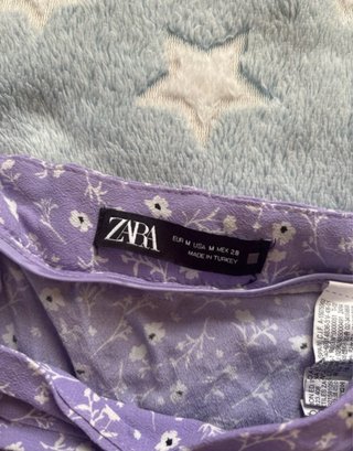 Falda pantalón morada floreada