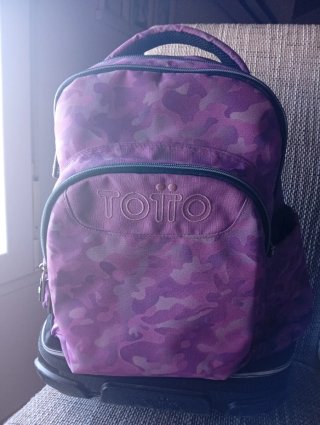 Mochila Totto Morada Camuflaje
