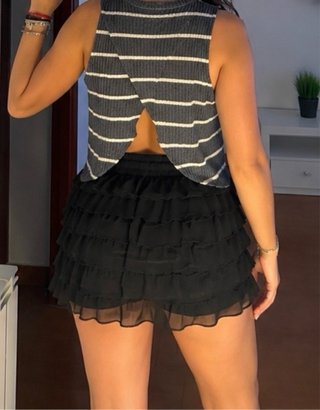 Camiseta tirantes rayas espalda abierta