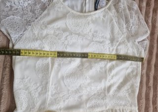 Vestito in pizzo bianco panna