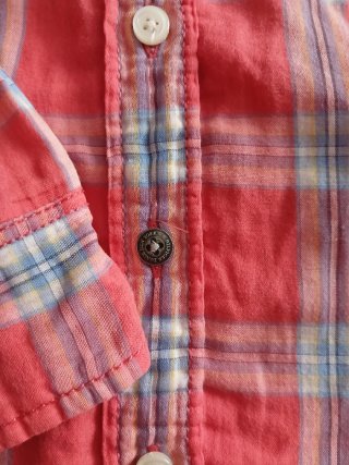 Camisa T Tommy Hilfiger cuadros rosa Talla M