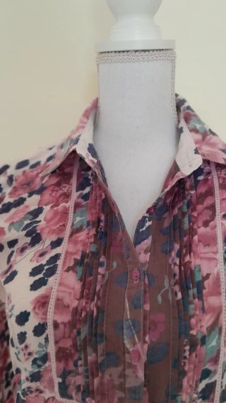 Camicia donna cotone fantasia floreale