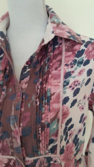 Camicia donna cotone fantasia floreale