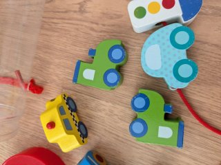 Juego de perlas de madera para bebés