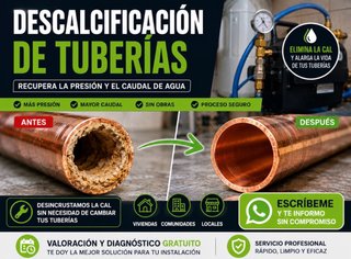 ¿Poca presión de agua? Descalcifico tus tuberías s