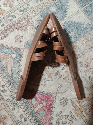Sandalias de piel Mango marrón