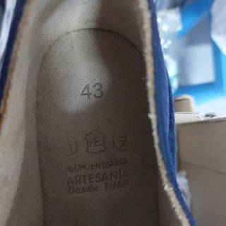Zapatos Blucher Piel Azules Talla 43