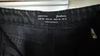 Falda vaquera negra Talla 38