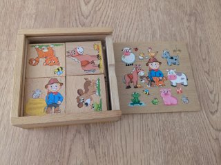 Juego de memoria infantil de madera