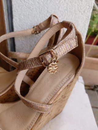 Sandali  donna oro/rosa tg 36
