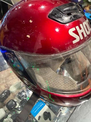 Casco de moto SHOEI rojo