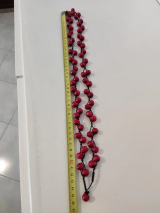 Collana donna perle rosse
