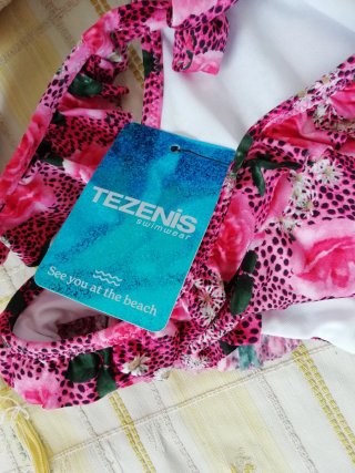 Costume da bagno intero rosa floreale