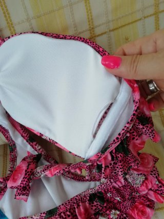 Costume da bagno intero rosa floreale