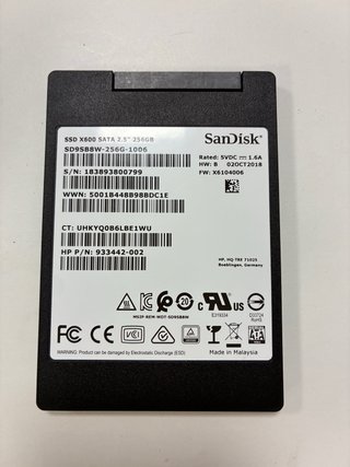SSD SanDisk 2.5 256GB SATA